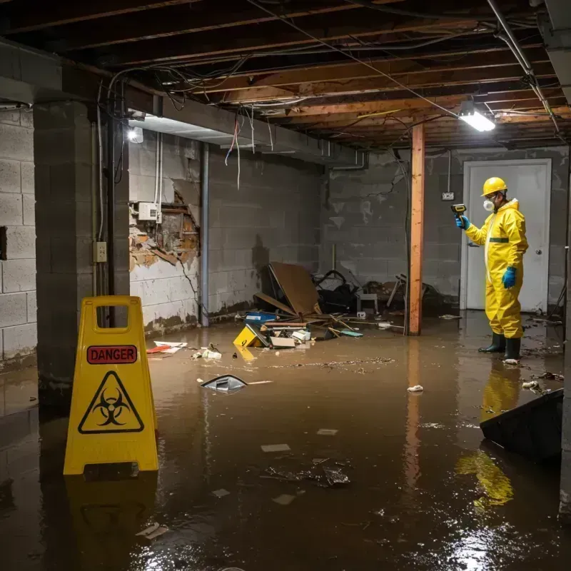 Flooded Basement Electrical Hazard in Ogden Dunes, IN Property